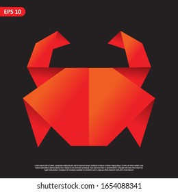 Geometrische Vektorillustration des Tierdesigns, kombiniert Rot und wenig Orange auf schwarzem Hintergrund. veränderbare Farbe und gute Arbeit auf dunklem und hellem Hintergrund