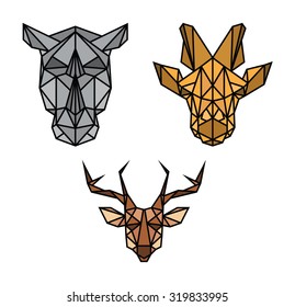 Geometric Animal Heads