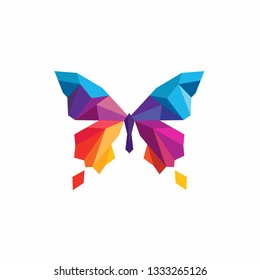 Geometric Animal Illustration butterfly.