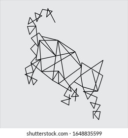 
Geometric animal illustration with modern colour