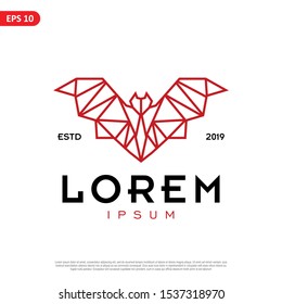 Geometric animal logo. simple and modern icon, template design