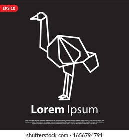 Geometric Animal logo. simple and modern icon, template design. Easy to edit and customize
