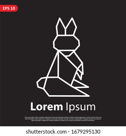 Geometric Animal logo. simple and modern icon, template design. Easy to edit and customize