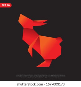 Geometric Animal logo. simple and modern icon, template design. Easy to edit and customize