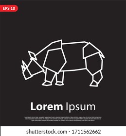 Geometric animal logo. simple and modern icon, template design. Easy to edit and customize