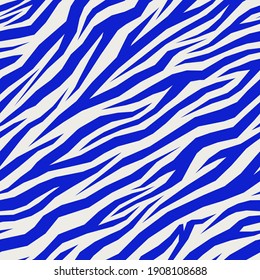 Geometric animal print in web blue. Vector seamless pattern