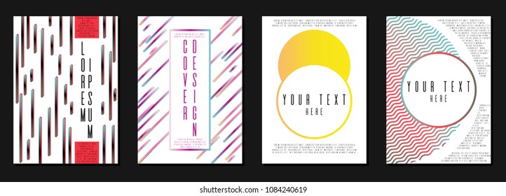 Geometric annual report design for your business. Vector cover design. Can be used for poster, brochure, magazine, card, book, flyer, banner, anniversary. Trendy corporate style.