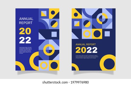 Geometric annual report template. - Vector.