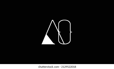 Geometric AO Letter Logo Design Template Vector