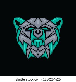 Geometric Ape Mascot, Animal design emblem template for Logo or Tshirt