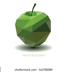 geometric apple design. vector illustration