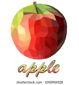 geometric apple in low-poly style