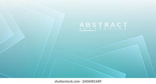 Geometric aqua gradient background with transparent layered triangles creating a sleek, modern, and minimalist aesthetic for presentations or digital designs