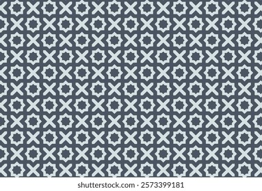 Geometric arabic grey color design pattern