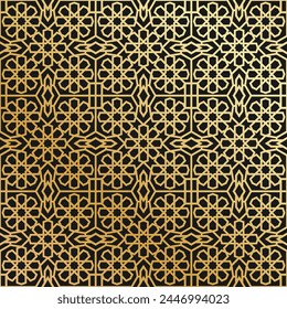 Geometric arabic islamic gold pattern, Pattern Asia of Turkish, Indonesia, Persian, Malaysia, Arabic and Ottoman decorative background. Arabic ornaments. Patterns backgrounds and wallpapers.