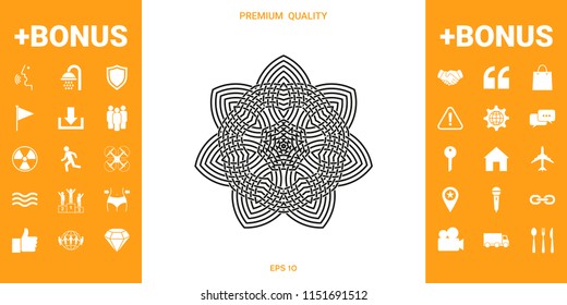 Geometric arabic pattern. Logo. Element for your design