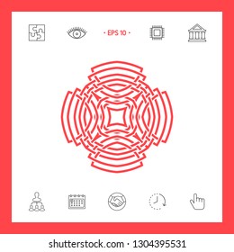 Geometric arabic pattern. Logo element for your design
