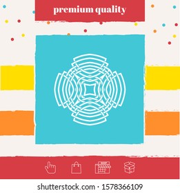 Geometric arabic pattern. Logo element for your design