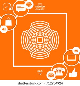 Geometric arabic pattern. Logo element for your design