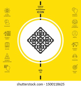 Geometric arabic pattern. Logo. Graphic elements for your design