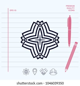 Geometric arabic pattern. Logo for your design Geometric arabic pattern. Logo for your design