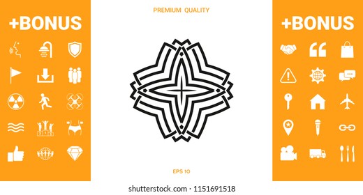 Geometric arabic pattern. Logo for your design