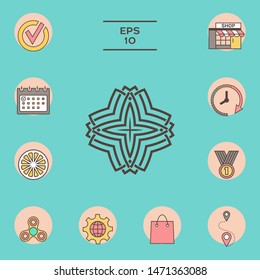 Geometric arabic pattern. Logo for your design