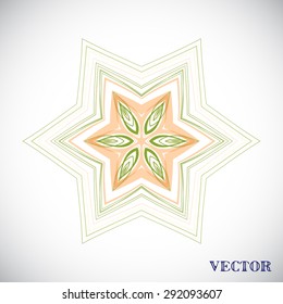 Geometric arabic pattern, vector art Illustration