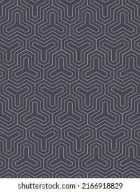 Geometric Arabic Seamless Pattern Vector Aesthetic Ornament Abstract Background. Classic Arabian Lattice Design Linear Texture Repetitive Wallpaper. Arab Ornamental Grid Endless Lines Art Illustration