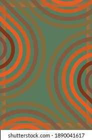 Geometric arc dynamic shapes background. Retro style sport design. Motion objects. Running track lines. Vector leaflet orbrochure cover