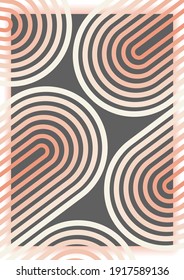 Geometric arc dynamic shapes background. Retro style sport design. Motion objects. Running track lines. Vector leaflet orbrochure cover