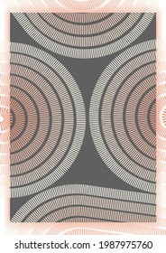 Geometric arc dynamic shapes background. Retro style sport design. Motion objects. Running track lines. Vector leaflet orbrochure cover