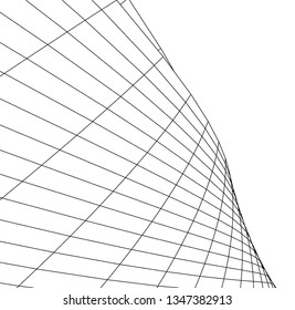 Geometric architecture background. Abstract shape