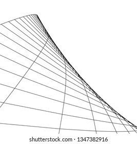 Geometric architecture background. Abstract shape