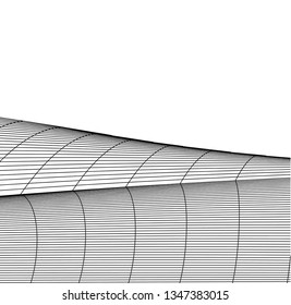 Geometric architecture background. Abstract shape