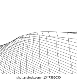 Geometric architecture background. Abstract shape