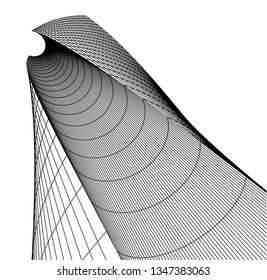 Geometric architecture background. Abstract shape