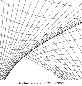 Geometric architecture background. Abstract shape