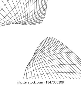 Geometric architecture background. Abstract shape