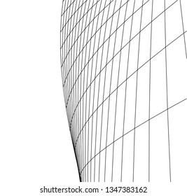 Geometric architecture background. Abstract shape