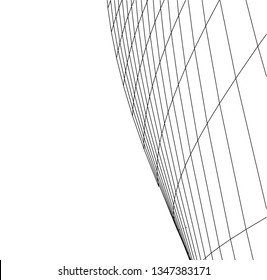 Geometric architecture background. Abstract shape