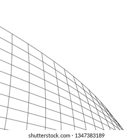 Geometric architecture background. Abstract shape