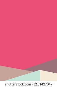 geometric architecture background with minimal design on tone color background. Geometric elements with abstract modern wall decoration. vector illustration