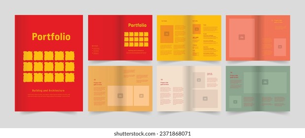 geometric architecture portfolio, architecture portfolio, a4 architecture portfolio layout concept design.