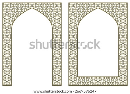Geometric Archway Frames in Ornate Style