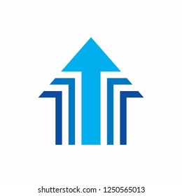Geometric Arrow Business Company Stock Vector Logo Design Template