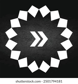 Geometric Arrow icon and clock shape design