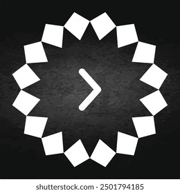 Geometric Arrow icon and clock shape design