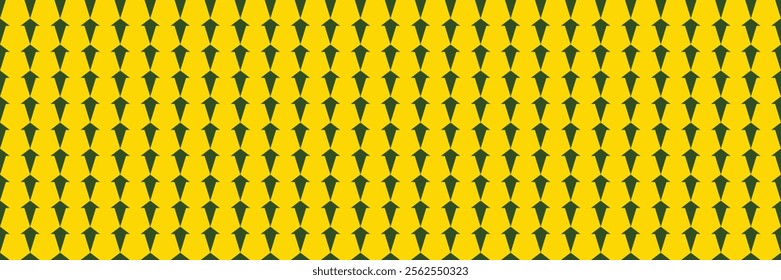 Geometric Arrow Pattern: Yellow and Green Upward Arrows