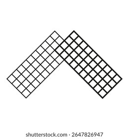 Forma de seta geométrica. Símbolo de direção para cima. Movimento de crescimento Vetor. Gráfico do indicador de andamento.